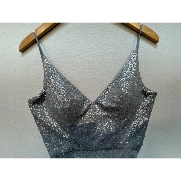 Morilee By Madeline Gardner Formal Evening Gown Size 8 Silver Wedding Bridesmaid - Picture 6 of 15